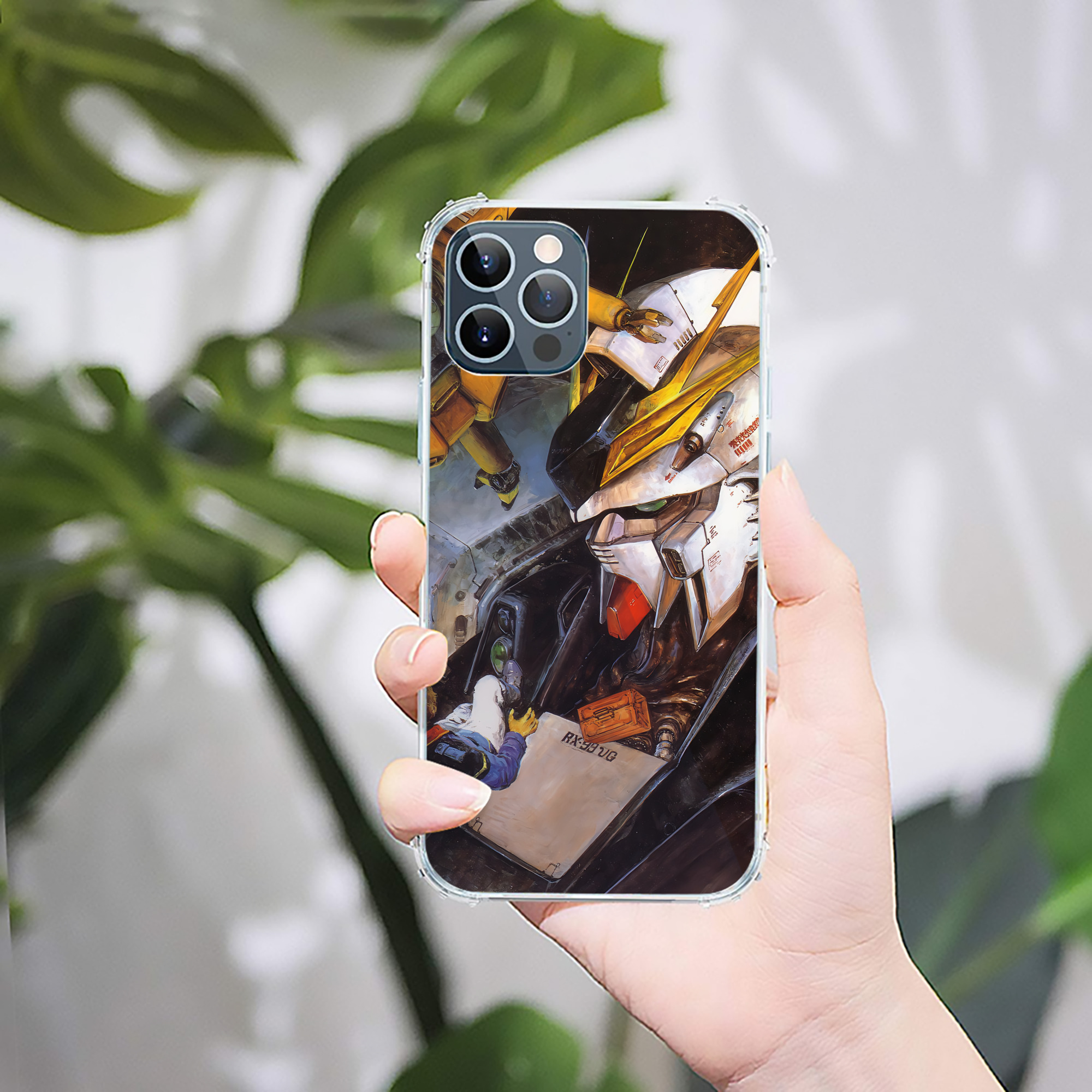 （画像用） 機動戦士ガンダム Mobile Suit Gundam 【iPhone 12シリーズ対応】透明スマホケース（クリアソフトケース）